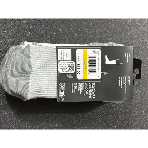 Under Armour Performance Tech Crew Socks 3-Pack Unisex Size M Black & Gray - Picture 3 of 3